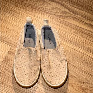 Old Navy Beige Perforated Slip-On Sneakers